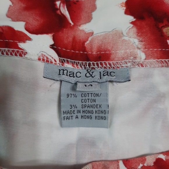 Vintage Mac & Jac Stretch Poppy Print Skirt - Picture 9 of 9